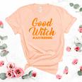 Good Witch Funny Halloween Matching Good Witch Unisex Crewneck Soft Tee Heather Peach