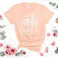 Good Witch Funny Halloween Party Couples Costume Unisex Crewneck Soft Tee Heather Peach