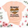 Happy First Day Of School Assistant Principal Back 100 Days  Unisex Crewneck Soft Tee Heather Peach
