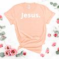 Jesus Period  Women's Short Sleeve T-shirt Unisex Crewneck Soft Tee Heather Peach