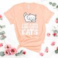 Just A Girl Who Loves Cats Unisex Crewneck Soft Tee Heather Peach