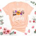 Kids Im Just Here For The Candy Halloween Cute Lollipop Sweets Women's Short Sleeve T-shirt Unisex Crewneck Soft Tee Heather Peach Kids Im Just Here For The Candy Halloween Cute Lollipop Sweets Women's Short Sleeve T-shirt Unisex Crewneck Soft Tee Heather Peach
