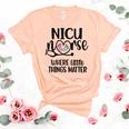 Little Things Nicu Nurse Neonatal Intensive Care Unit Unisex Crewneck Soft Tee Heather Peach