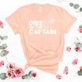 Mens Funny Captain Wife Dibs On The Captain Funny Fishing Quote  Unisex Crewneck Soft Tee Heather Peach