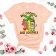 No Cookies Just Cocktails Funny Santa Christmas In July Unisex Crewneck Soft Tee Heather Peach