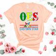 Oes Star Necklace Order Of The Eastern Star Mothers Day Women's Short Sleeve T-shirt Unisex Crewneck Soft Tee Heather Peach
