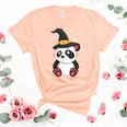 Panda Witch Halloween Bear China Animal Outfit Costume Kids Unisex Crewneck Soft Tee Heather Peach
