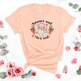 Snows Out Hos Out Santa Christmas Funny Xmas Gifts Women's Short Sleeve T-shirt Unisex Crewneck Soft Tee Heather Peach