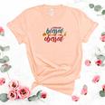 Stressed Blessed Pumpkin Spice Obessed Fall Women's Short Sleeve T-shirt Unisex Crewneck Soft Tee Heather Peach
