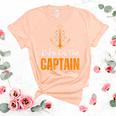 Vintage Dibs On The Captain Funny Captain Wife Quote  Unisex Crewneck Soft Tee Heather Peach