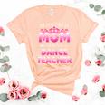 Womens Best Kind Of Mom Raises A Dance Teacher Floral Mothers Day Women's Short Sleeve T-shirt Unisex Crewneck Soft Tee Heather Peach