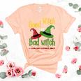 Womens Good Witch Bad Witch I Can Go Either Way Halloween Costume Unisex Crewneck Soft Tee Heather Peach