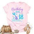 18 Year Old Gift Mermaid Tail 18Th Birthday Girl Daughter  Women's Short Sleeve T-shirt Unisex Crewneck Soft Tee Light Pink