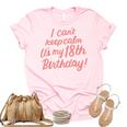 18 Year Old I Cant Keep Calm Its My 18Th Birthday Bday Unisex Crewneck Soft Tee Light Pink