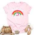 5 Years Old Birthday Girl Rainbow For Girls 5Th Birthday  Women's Short Sleeve T-shirt Unisex Crewneck Soft Tee Light Pink