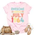 Awesome Since July 1964 Vintage 58 Years Old 58Th Birthday Unisex Crewneck Soft Tee Light Pink