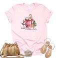 Christmas Coffee Baby It Is Cold Outside V2 Women's Short Sleeve T-shirt Unisex Crewneck Soft Tee Light Pink