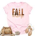 Fall Blessing Funny Gift Women's Short Sleeve T-shirt Unisex Crewneck Soft Tee Light Pink