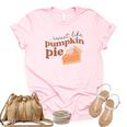 Fall Retro Sweet Like Pumpkin Pie Thanksgiving Quotes Autumn Season Women's Short Sleeve T-shirt Unisex Crewneck Soft Tee Light Pink