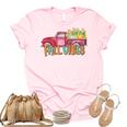 Fall Vibes Old School Truck Full Of Pumpkins And Fall Colors  Unisex Crewneck Soft Tee Light Pink