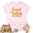 Good Witch Funny Halloween Matching Good Witch Unisex Crewneck Soft Tee Light Pink