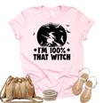 Halloween Party Im 100 That Witch Spooky Halloween Unisex Crewneck Soft Tee Light Pink