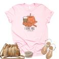 I Love Fall Most Of All Coffee Pumpkin Women's Short Sleeve T-shirt Unisex Crewneck Soft Tee Light Pink