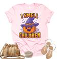 I Smell Children Funny Dad Mom Teacher Halloween Costume Unisex Crewneck Soft Tee Light Pink