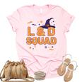 L&D Squad Witch Hat Labor And Delivery Nurse Crew Halloween Unisex Crewneck Soft Tee Light Pink