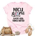 Little Things Nicu Nurse Neonatal Intensive Care Unit Unisex Crewneck Soft Tee Light Pink