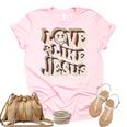 Love Like Jesus Christian God Lover Funny Words On Back V3 Unisex Crewneck Soft Tee Light Pink