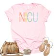 Nicu Nurse Icu Neonatal Boho Rainbow Team Tiny Humans Retro V2 Unisex Crewneck Soft Tee Light Pink