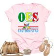 Oes Star Necklace Order Of The Eastern Star Mothers Day Women's Short Sleeve T-shirt Unisex Crewneck Soft Tee Light Pink