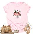 Retro Christmas Sleigh All Day Women's Short Sleeve T-shirt Unisex Crewneck Soft Tee Light Pink