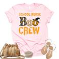 School Nurse Teacher Boo Crew Halloween School Nurse Teacher Unisex Crewneck Soft Tee Light Pink
