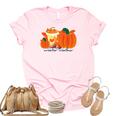 Sweater Weather Pumpkin Pie Fall Season Women's Short Sleeve T-shirt Unisex Crewneck Soft Tee Light Pink