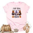 The Boo Crew Gnomes Halloween Pumpkins Unisex Crewneck Soft Tee Light Pink