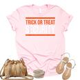 Trick Or Treat Security Funny Dad Halloween T Unisex Crewneck Soft Tee Light Pink