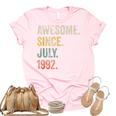 Vintage 1992 30Th Birthday Awesome Since July 1992 Unisex Crewneck Soft Tee Light Pink