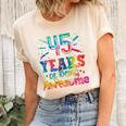 45 Years Of Being Awesome Tie Dye 45 Years Old 45Th Birthday Unisex Crewneck Soft Tee Natural