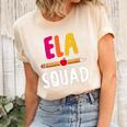 8Q1v Ela Squad English Language Arts Teacher School Women's Short Sleeve T-shirt Unisex Crewneck Soft Tee Natural