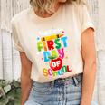 Back To School Teachers Kids Child Happy First Day Of School Unisex Crewneck Soft Tee Natural
