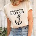 Dibs On The Captain Funny Captain Wife Dibs On The Captain  Women's Short Sleeve T-shirt Unisex Crewneck Soft Tee Natural