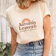 Fall Retro Autumn Leaves Pumpkins Please Thanksgiving Quotes Autumn Season Women's Short Sleeve T-shirt Unisex Crewneck Soft Tee Natural