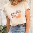 Fall Retro Sweet Like Pumpkin Pie Thanksgiving Quotes Autumn Season Women's Short Sleeve T-shirt Unisex Crewneck Soft Tee Natural