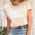Funny Captain Wife Dibs On The Captain Funny Fishing Quote  Unisex Crewneck Soft Tee Natural