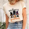 Gnomes Halloween With My Gnomies Witch Garden Gnome  Women's Short Sleeve T-shirt Unisex Crewneck Soft Tee Natural