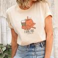 I Love Fall Most Of All Coffee Pumpkin Women's Short Sleeve T-shirt Unisex Crewneck Soft Tee Natural