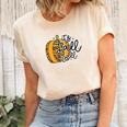 Its Fall Yall Leopard Pumpkin Women's Short Sleeve T-shirt Unisex Crewneck Soft Tee Natural