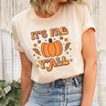 Its Fall Yall Pumpkin Spice Autumn Season Thanksgiving  Women's Short Sleeve T-shirt Unisex Crewneck Soft Tee Natural